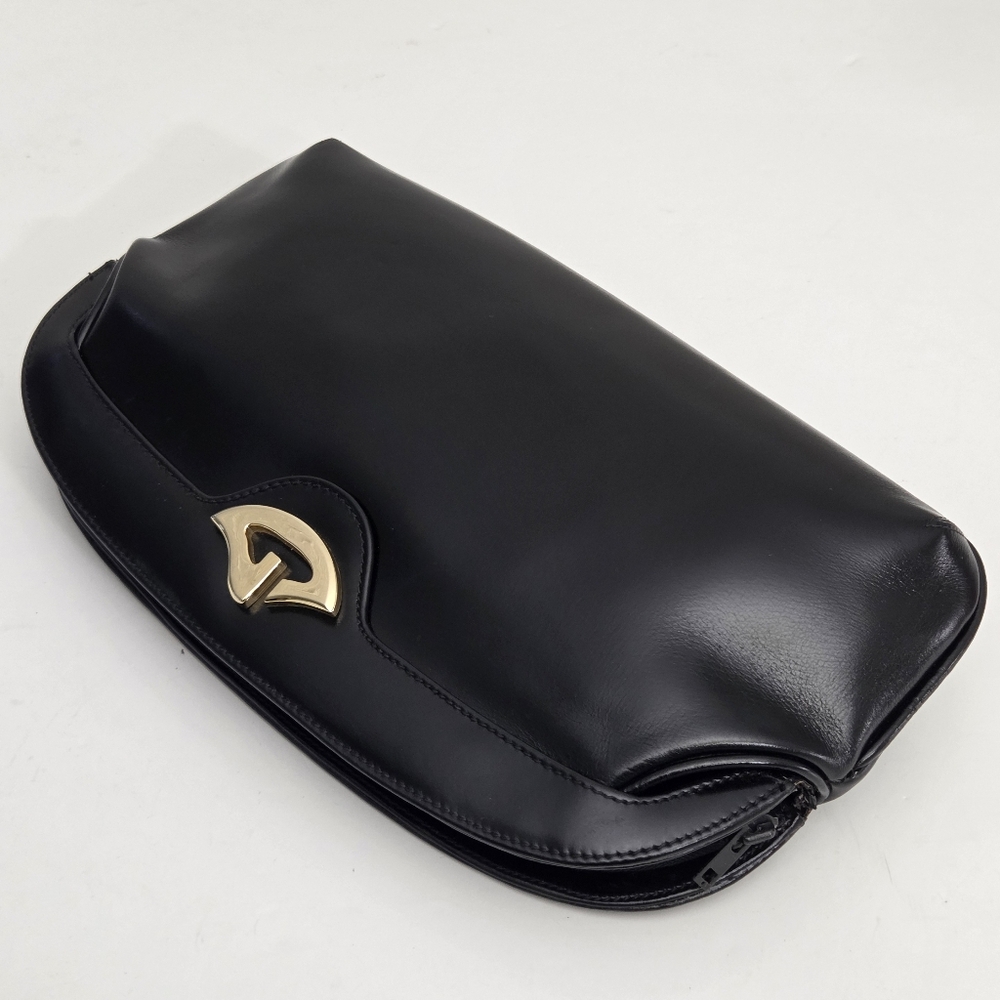 RARE AUTHENTIC VINTAGE GUCCI GLOSSY LEATHER CLUTCH BAG - Picture 3 of 15